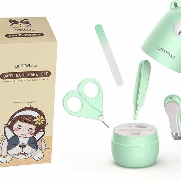 ARRNEW Mint Bear 4-in-1 Baby Nail Clippers Set NEW Sealed Box - Picture 1 of 6